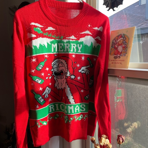 Rick and Morty Rickmas holiday Christmas sweater - Picture 8 of 11